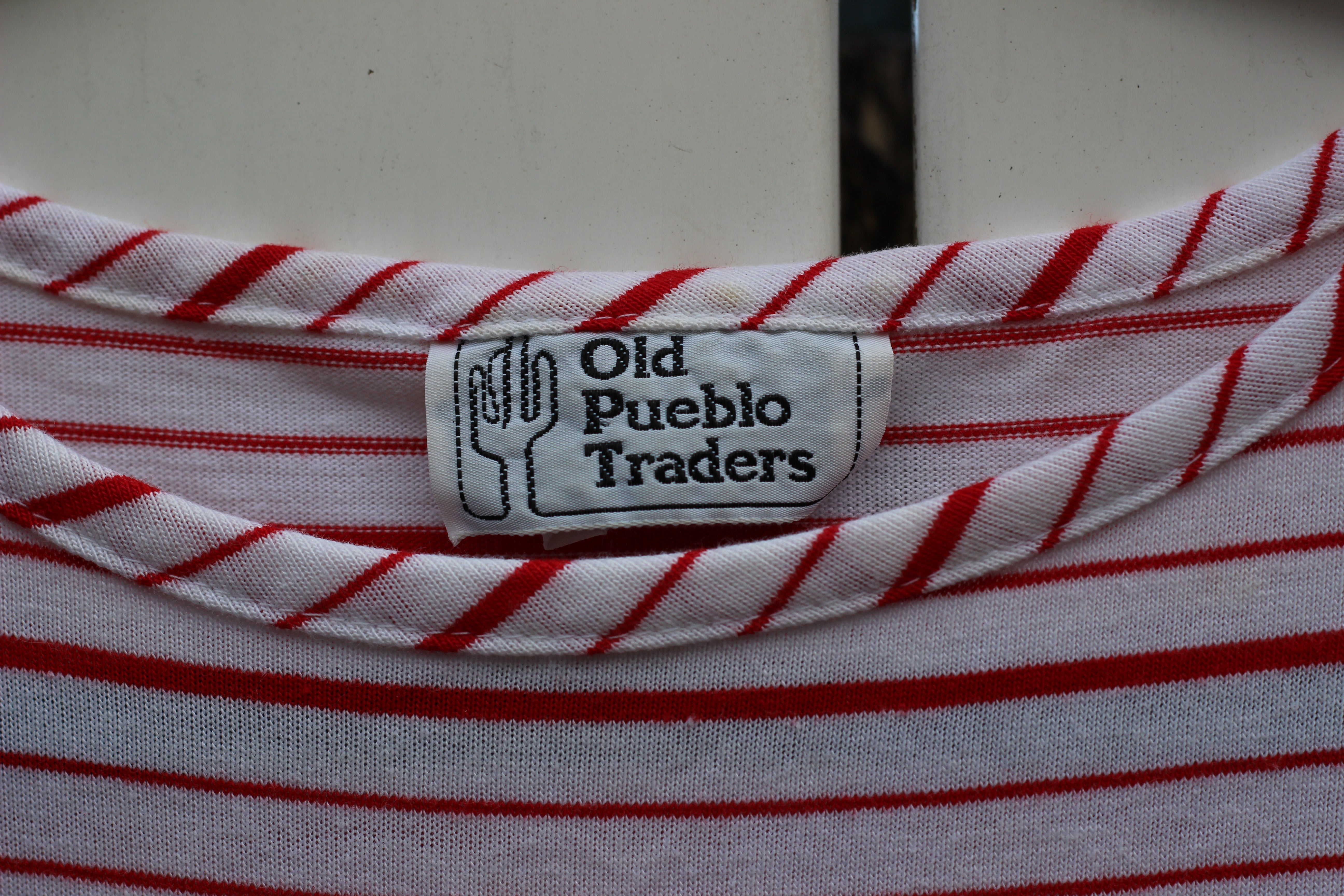 Vintage Red & White Stripe Top (M)