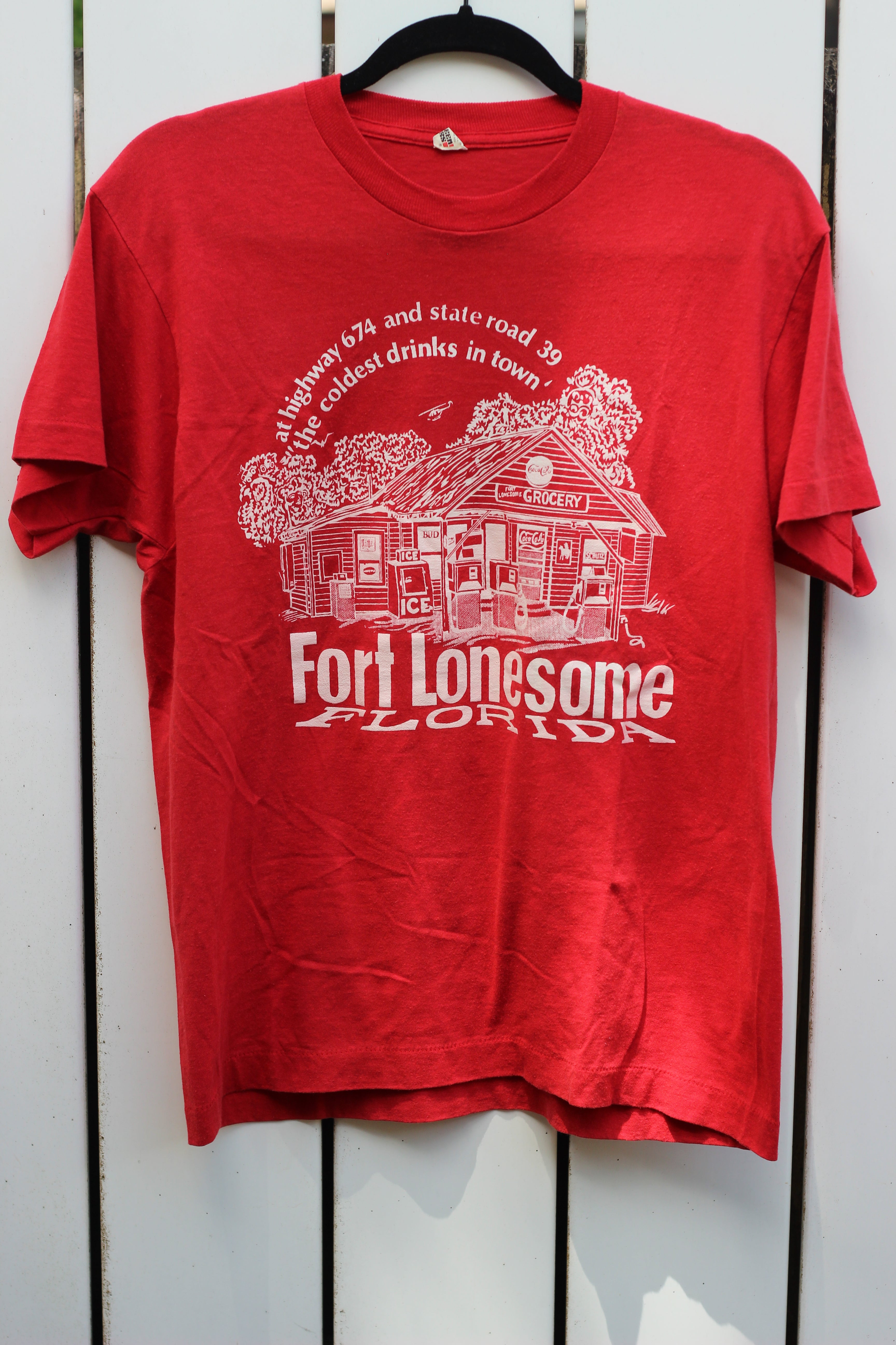 Vintage Fort Lonesome Florida Tourist Tee (L)